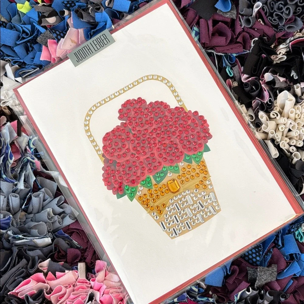 🆕Papyrus-Judith Leiber Bejeweled Basket Greeting Card
